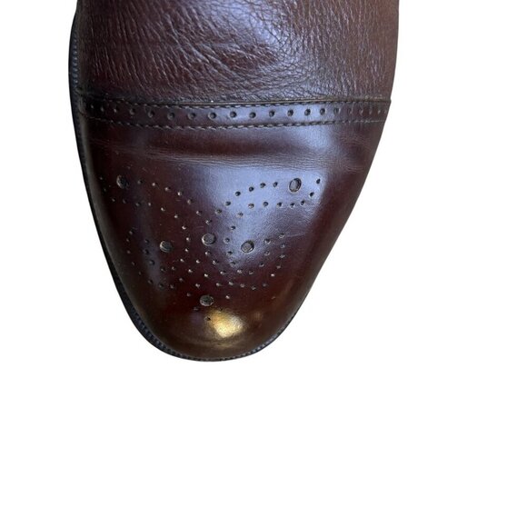 Alfani Brown Leather Wingtip Monk Strap Dress Shoes Size 13 - Picture 2 of 10